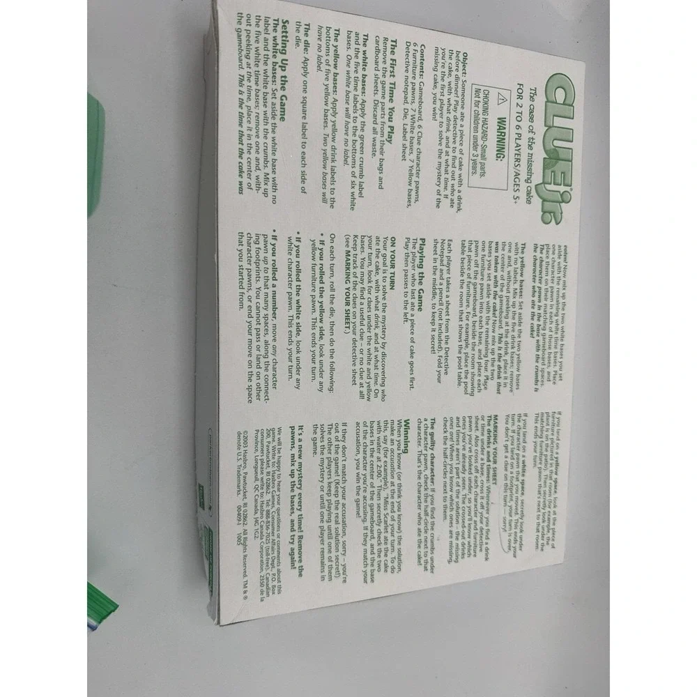 Hasbro clue jr
